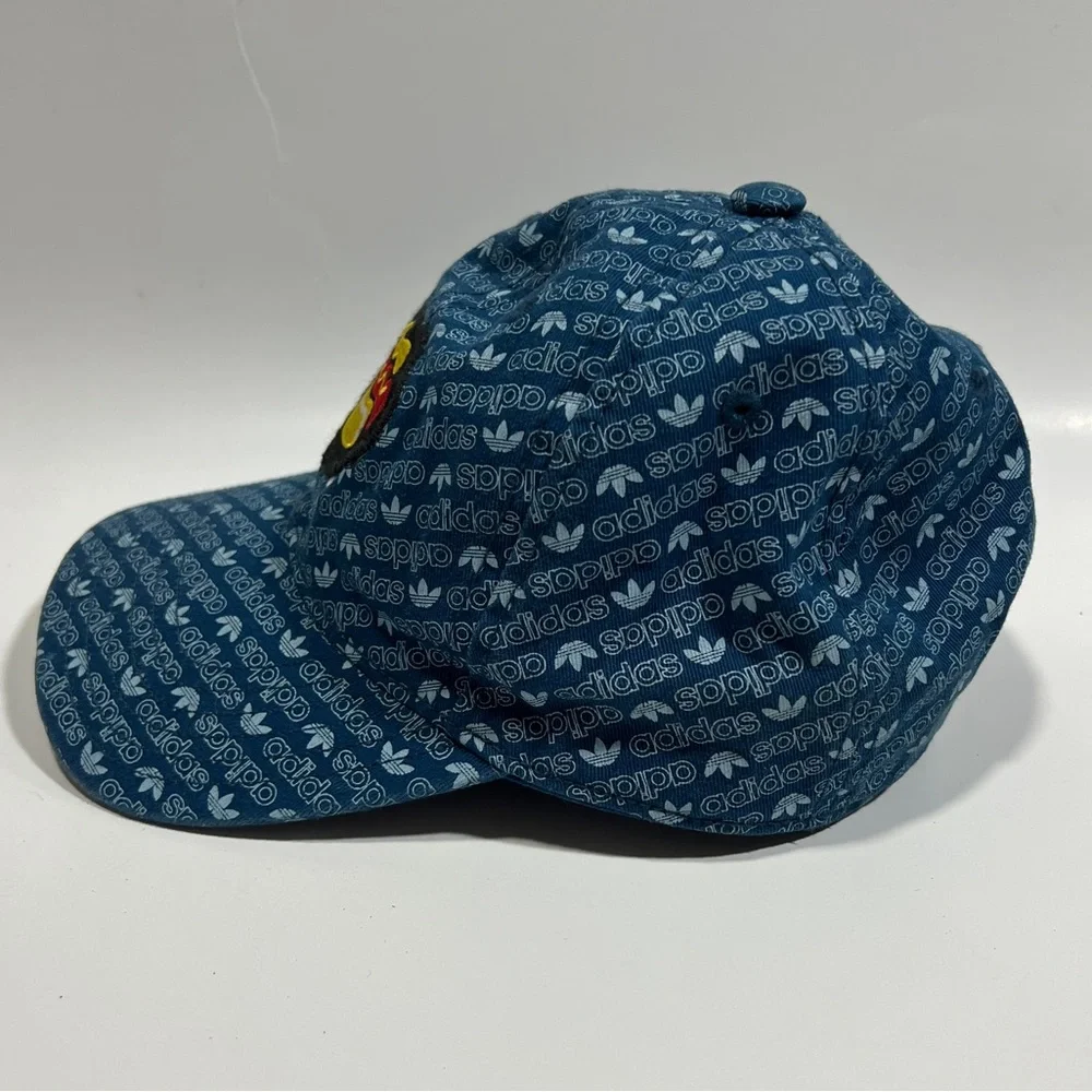 ADIDAS All Over Logo Women's Fit Strapback Hat OSFW W/ Hotdog Patch - Picture 4 of 8